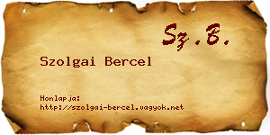 Szolgai Bercel névjegykártya